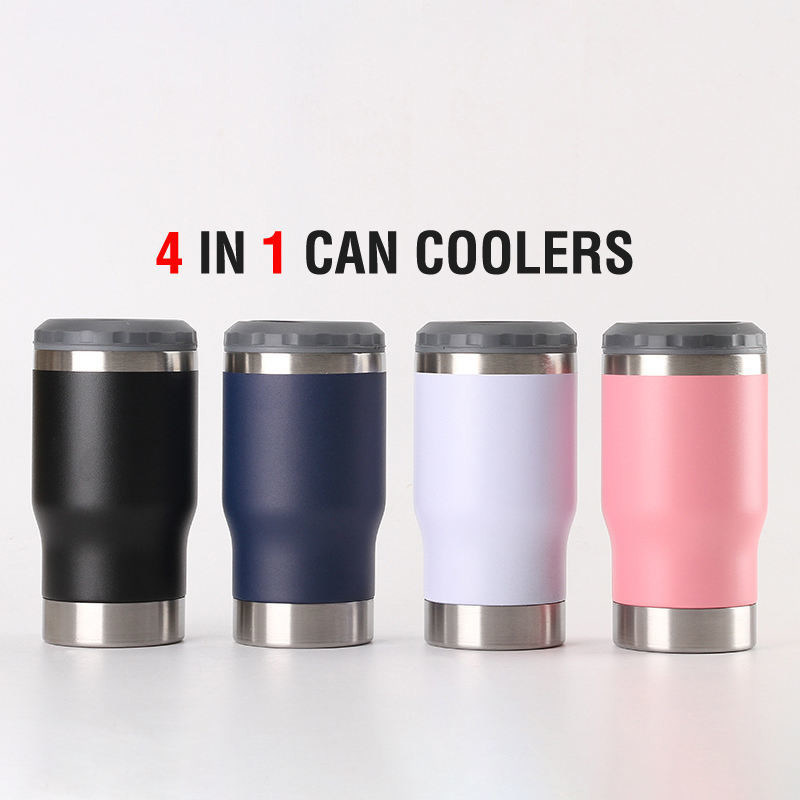 Terug naar school Gelegenheid Geïsoleerde Slim 12 oz Bier Cozies 4-pack roestvrijstalen koeler
