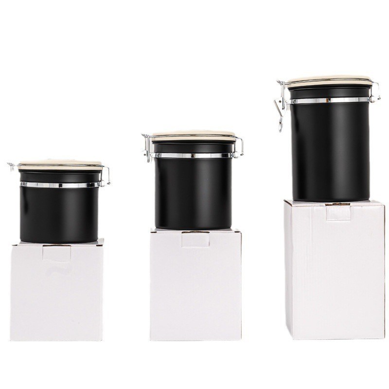 Voedselopslag Pakket Moderne 304 roestvrij staal koffieblik met ademend bewaringsmiddel