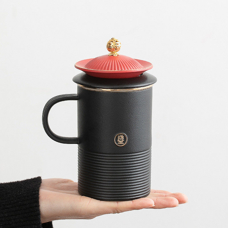 Alle gelegenheden King Cup Gepersonaliseerde handgemaakte Luxe Arabische Gouden Rimpel Witte Porseleinen Theekoppen