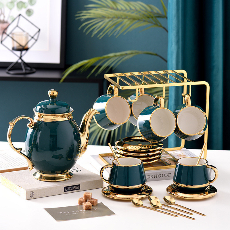 Golden Edge Keramische koffiebeker Vintage drank voor koffie-theekenners